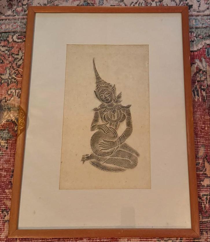 Thailand 75x55cm, Antiek en Kunst, Kunst | Niet-Westerse kunst, Ophalen