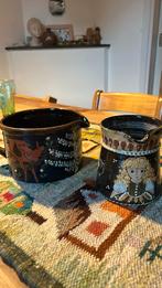 2 antieke vintage folklore folk kannen Kohler Biel Zwitsers, Antiek en Kunst, Antiek | Keramiek en Aardewerk, Ophalen of Verzenden
