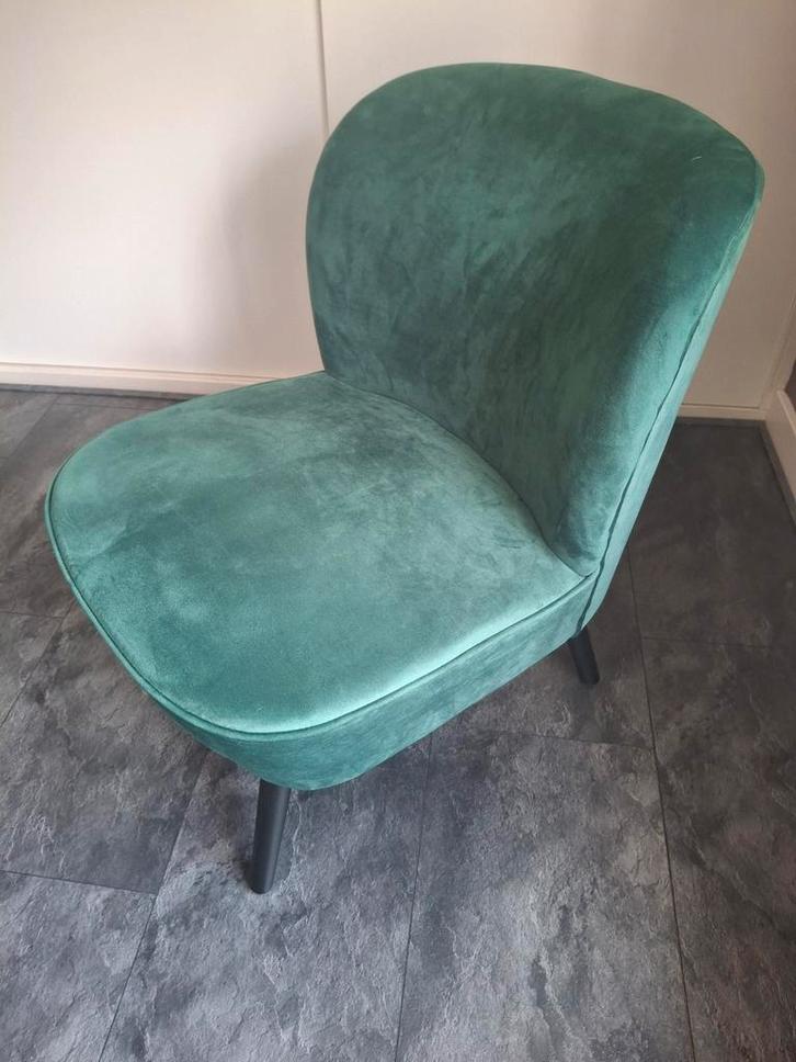 Velvet stoel als nieuw, Huis en Inrichting, Stoelen, Zo goed als nieuw, Eén, Overige kleuren, Ophalen