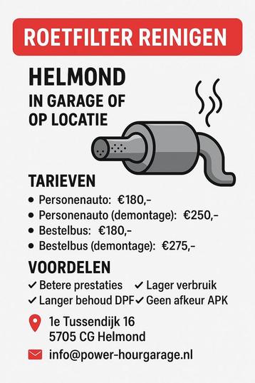 roetfilter schoonmaken beschikbaar voor biedingen