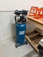 HBM stille 50L compressor 8/10Bar, Doe-het-zelf en Verbouw, Compressors, Ophalen, 6 tot 10 bar, Zo goed als nieuw, Olievrij
