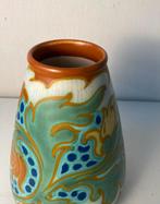 Antieke Vaas Bloemmotief - Art Nouveau Gouda, Ophalen of Verzenden