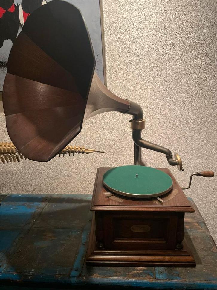 Prachtige zeldzame Grammofoon / Pathefoon, Audio, Tv en Foto, Platenspelers, Zo goed als nieuw, Platenspeler, Overige merken, Ophalen of Verzenden