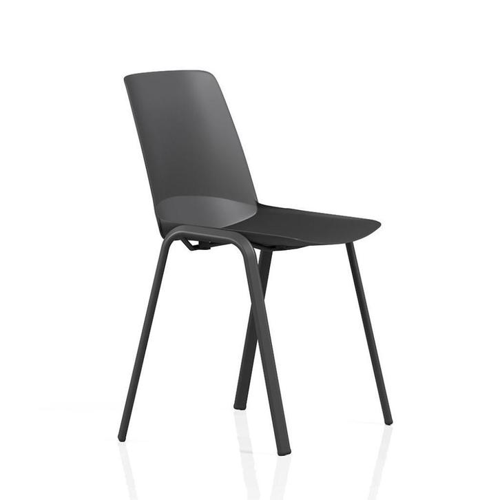 Ergonice Douro Vierpoot Vergaderstoel In Kleur, Huis en Inrichting, Stoelen, Nieuw, Eén, Leer, Metaal, Overige materialen, Zwart