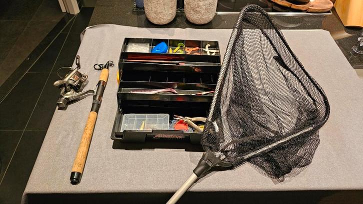 Complete Vissersset - Telescoop Hengel, Net & Accessoires, Watersport en Boten, Hengelsport | Karpervissen, Ophalen of Verzenden