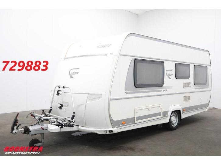 Fendt Saphir 445 Mover Fietsendrager Rondzit Frans Bed BY 20, Caravans en Kamperen, Caravans, Bedrijf, tot en met 4, 1250 - 1500 kg