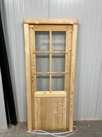 Grenen tuindeur met glas incl. kozijn & rvs beslag, Ophalen, 80 tot 100 cm, Overige typen, Minder dan 200 cm