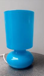 Vintage IKEA Lykta tafellamp retro paddestoellamp lamp blauw, Gebruikt, Ophalen of Verzenden, Glas, Minder dan 50 cm