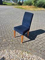 4 blauwe stoffen eetkamerstoelen, Ophalen, Gebruikt, Blauw, Stof