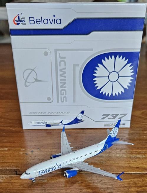Belavia B737Max8  1:400 JC Wings, Verzamelen, Luchtvaart en Vliegtuigspotten, Zo goed als nieuw, Schaalmodel, Ophalen of Verzenden