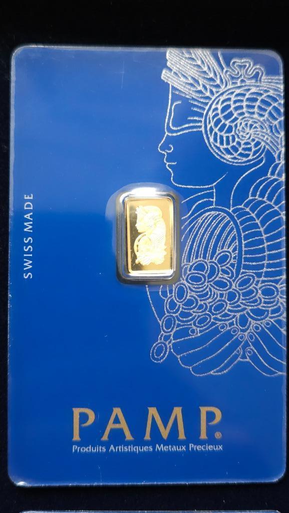 1 gram goudbaar PAMP Suisse, Postzegels en Munten, Edelmetalen en Baren, Goud, Verzenden