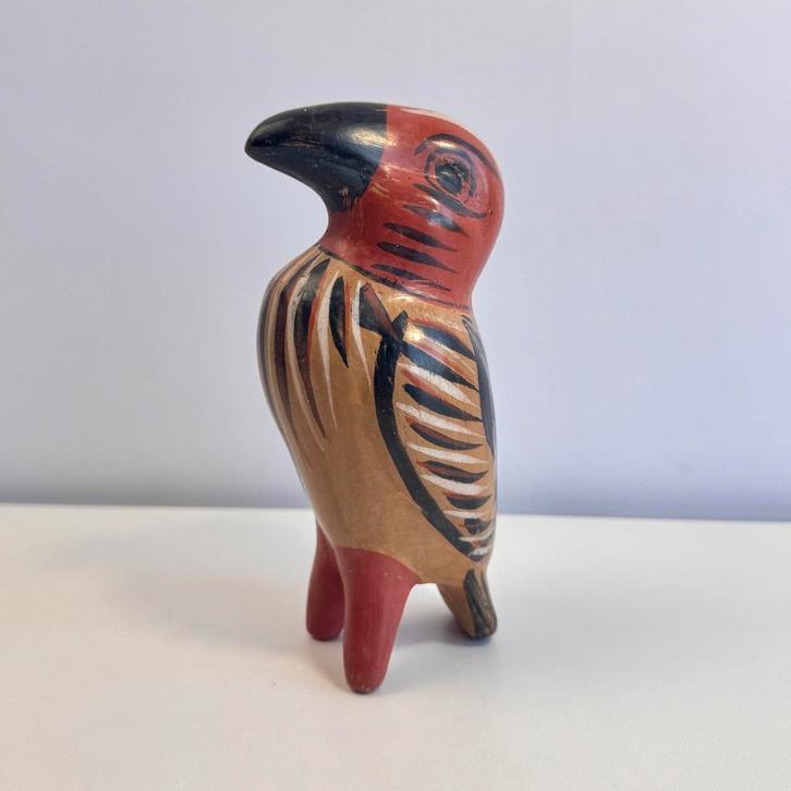 Vintage Mexicaanse Tonala volkskunst vogelbeeldje, Verzamelen, Beelden en Beeldjes, Zo goed als nieuw, Dier, Ophalen of Verzenden