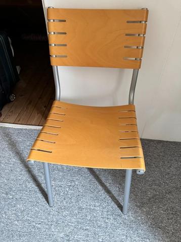 Zes beukenhouten design eetkamer stoelen beschikbaar voor biedingen