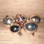 5x zilveren Kerstbal zilver Kerst oud vintage, Ophalen of Verzenden, Zo goed als nieuw