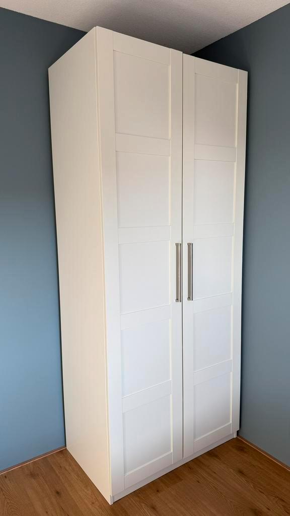 Ikea PAX kast met BERGSBO deuren / wit, Huis en Inrichting, Kasten | Kledingkasten, Gebruikt, 200 cm of meer, 50 tot 100 cm, 50 tot 75 cm