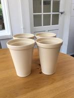 4 crème kleurige bloempotten, Tuin en Terras, Bloempotten, Ophalen of Verzenden