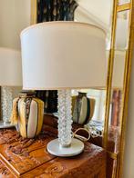 Vintage jaren 1970 design tafellamp Hollywood Regency stijl, Glas, Zo goed als nieuw, 50 tot 75 cm, Ophalen