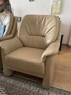 2 Lederen fauteuil - Comfortabel en stijlvol 2 stuks, Huis en Inrichting, Fauteuils, Ophalen, Gebruikt, Leer, 75 tot 100 cm