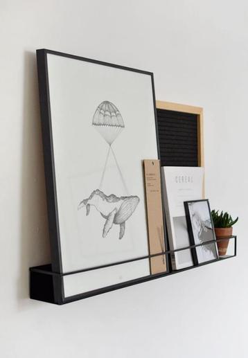 Wandplank / Displayplank - IKEA Sammanhang - Zwart Metaal beschikbaar voor biedingen