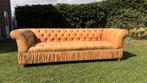 Chesterfield bank 3-zits leer - Rivièra Maison, Huis en Inrichting, Banken | Bankstellen, Ophalen, Zo goed als nieuw, 200 tot 250 cm