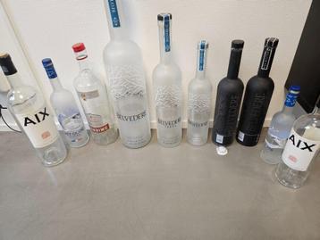 Lege drankflessen – Belvedere, Grey Goose, AIX, Smirnoff  beschikbaar voor biedingen