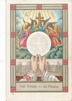 2 Verschillende devotieprentjes Kindje in de Hostie 1886, Ophalen of Verzenden, Zo goed als nieuw, Kaart of Prent, Christendom | Katholiek