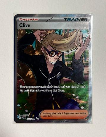 Pokémonkaart Clive 227/091 Ultra Rare Trainer Paldean beschikbaar voor biedingen
