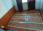 2persoons bed 160x200 met matras en nachtkastjes, Ophalen, Verstelbaar, Wit, Tweepersoons