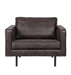 Woood Rodeo Fauteuil - Ecoleder Zwart, Huis en Inrichting, Fauteuils, Ophalen, Gebruikt, Leer, 75 tot 100 cm