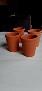 4 hoge potjes H 7,5 cm voor kruiden-kweken of plantstekjes, Nieuw, Ophalen of Verzenden, Balkon, Overige vormen