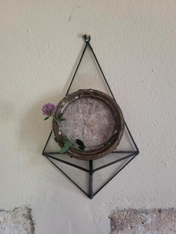 Franse brocante/ vintage glas in lood console/allegonda  beschikbaar voor biedingen