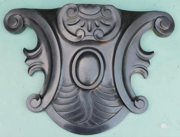 Rococo element schouw zwart marmer antiek  beschikbaar voor biedingen