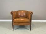 Schapenleren clubfauteuil Bendic vintage, Huis en Inrichting, Ophalen, Gebruikt, Hout