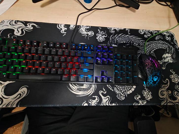 Gaming Toetsenbord, Muis & Mousepad - Battletron, Computers en Software, Toetsenborden, Ergonomisch, Gaming toetsenbord, Ophalen of Verzenden