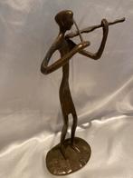 Bronzen Violiste Sculptuur - Henry Moore Stijl, Antiek en Kunst, Ophalen of Verzenden
