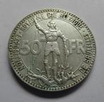 België 50 frank 1935 Wereldtentoonstelling FRANS, Verzenden, België, Zilver