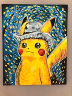 Schilderij Pikachu van Gogh, Antiek en Kunst, Kunst | Schilderijen | Modern, Ophalen of Verzenden