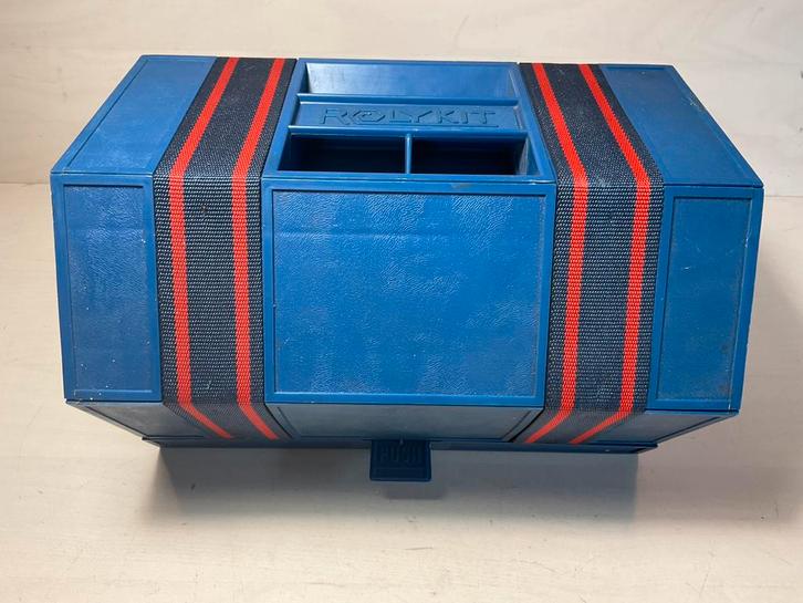 Rolykit uit de jaren 70/80 donkerblauw blauwe stoffen banden, Hobby en Vrije tijd, Naaien en Fournituren, Zo goed als nieuw, Ophalen of Verzenden