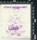 Sticker: Cheers - The new disco theatre - Oldenzaal, Verzamelen, Stickers, Ophalen of Verzenden, Zo goed als nieuw, Bedrijf of Vereniging