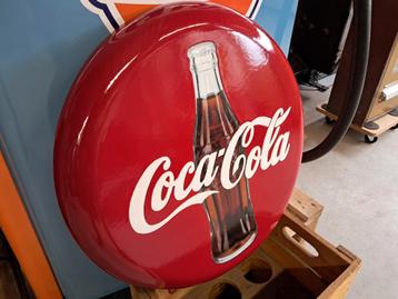 Prachtig Coca-Cola emaille (reproductie?) bord 40cm doorsnee beschikbaar voor biedingen