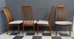70 jaren 4 teak eet stoelen KAI KRISTIANSEN opnieuw bekleed, Huis en Inrichting, Ophalen, Hout, Gebruikt, Vintage