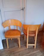 2 Ikea stoelen design Niels Gammelgaard,lees de beschrijving, Ophalen, Zo goed als nieuw, Leer, Twee