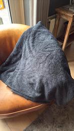 Optidee prachtige zgan antraciet grijze woondeken, Ophalen of Verzenden, Zo goed als nieuw