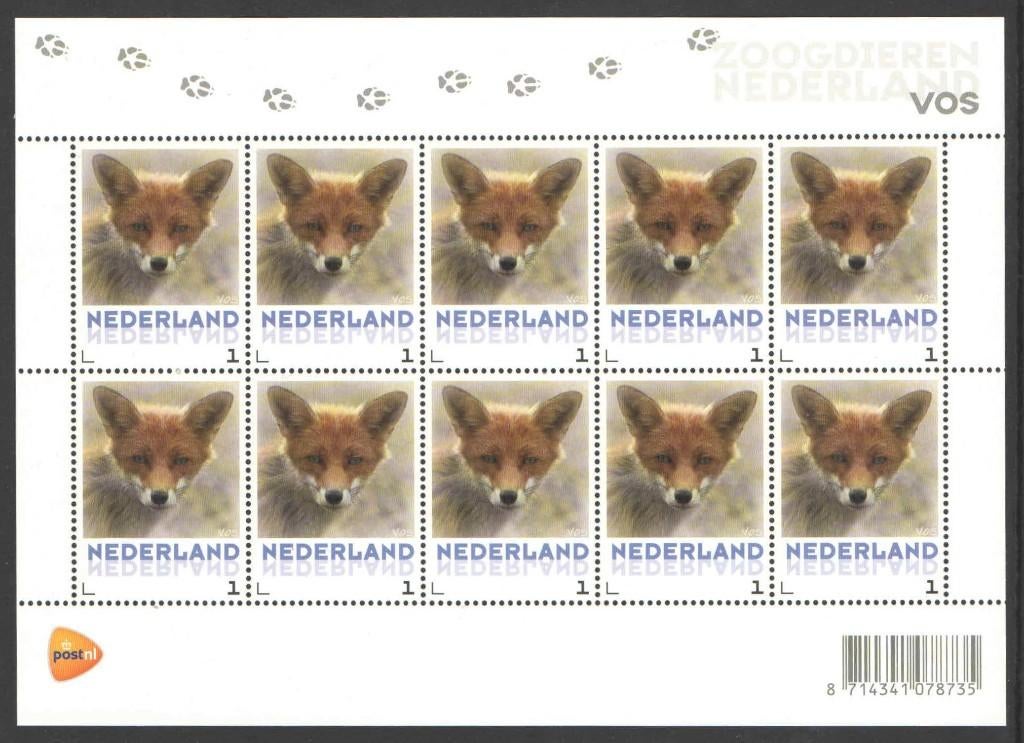Postzegels Zoogdieren in Nederland: Vos, Postzegels en Munten, Postzegels | Nederland, Ophalen of Verzenden, Na 1940, Postfris