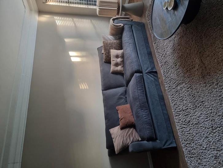 Landelijke bank en loveseat, Huis en Inrichting, Banken | Sofa's en Chaises Longues, Gebruikt, 75 tot 100 cm, Stof, Ophalen of Verzenden