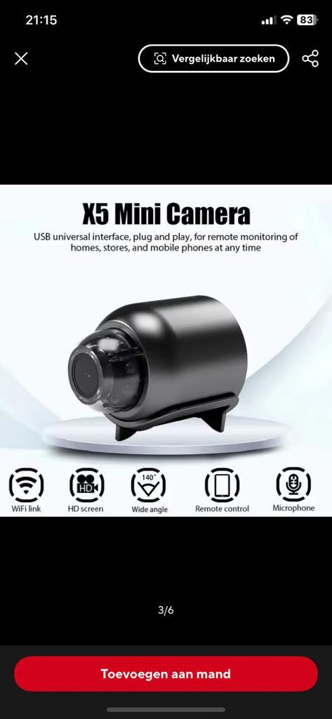 Super kwaliteit mini camera, Wifi, plus micro SD 128 GB, Auto diversen, Dashcams, Nieuw, Ophalen of Verzenden