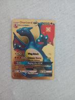 Charizard gx shiny gold card, Hobby en Vrije tijd, Verzamelkaartspellen | Pokémon, Ophalen, Zo goed als nieuw, Losse kaart