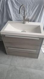 Badkamerkast met wastafel en spiegel, Huis en Inrichting, Badkamer | Badkamermeubels, Ophalen, Gebruikt, 50 tot 100 cm, Minder dan 100 cm