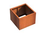 Cortenstaal plantenbak 80x80x60cm - Zonder bodem, Ophalen, Vierkant, Nieuw, Metaal