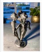 Beeld 3 vrouwen tin “Ammerlaan” Samen Eenheid Dans 12 cm, Antiek en Kunst, Ophalen of Verzenden